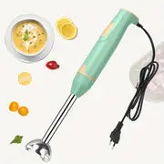 Modern Kitchen Handheld Immersion Blender with Stainless Steel Mixing Head, 800ml Chopping Bowl & 600ml Smoothie Cup